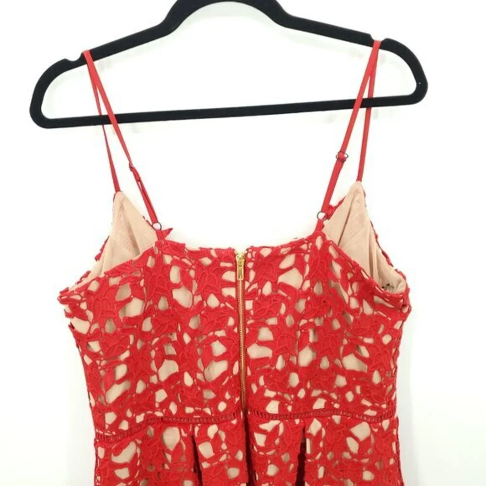 NWT City Chic So Fancy Strappy Lace Fit and Flare Dress XS/14 Scarlet Red